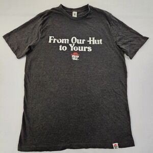 Pizza Hut From Our Hut to Yours Gray Short Sleeve Cotton Blend T-Shirt Men's L